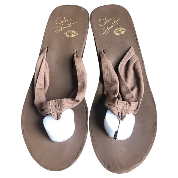 Colin Stuart platform flip flops size 10 - Picture 3 of 9